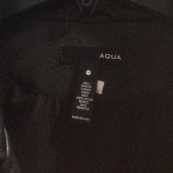 Aqua Leather Jacket w. Zip Off Sleeves - Picture 2 of 6
